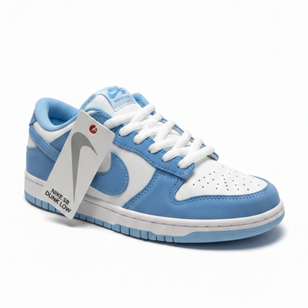 Tênis Nike Dunk Branco Azul Unissex