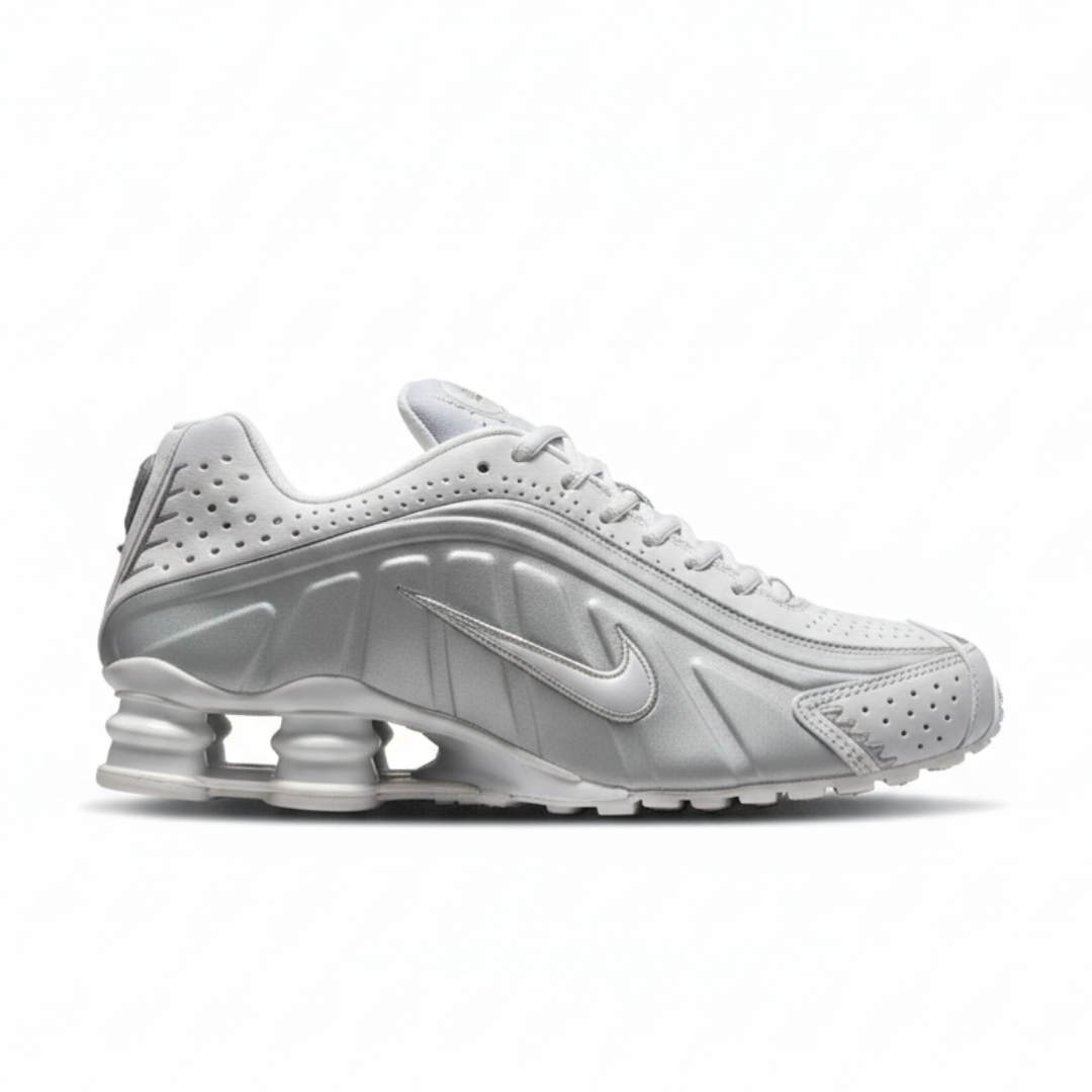Tênis Nike R4 – Cinza/Branco Linha Premium