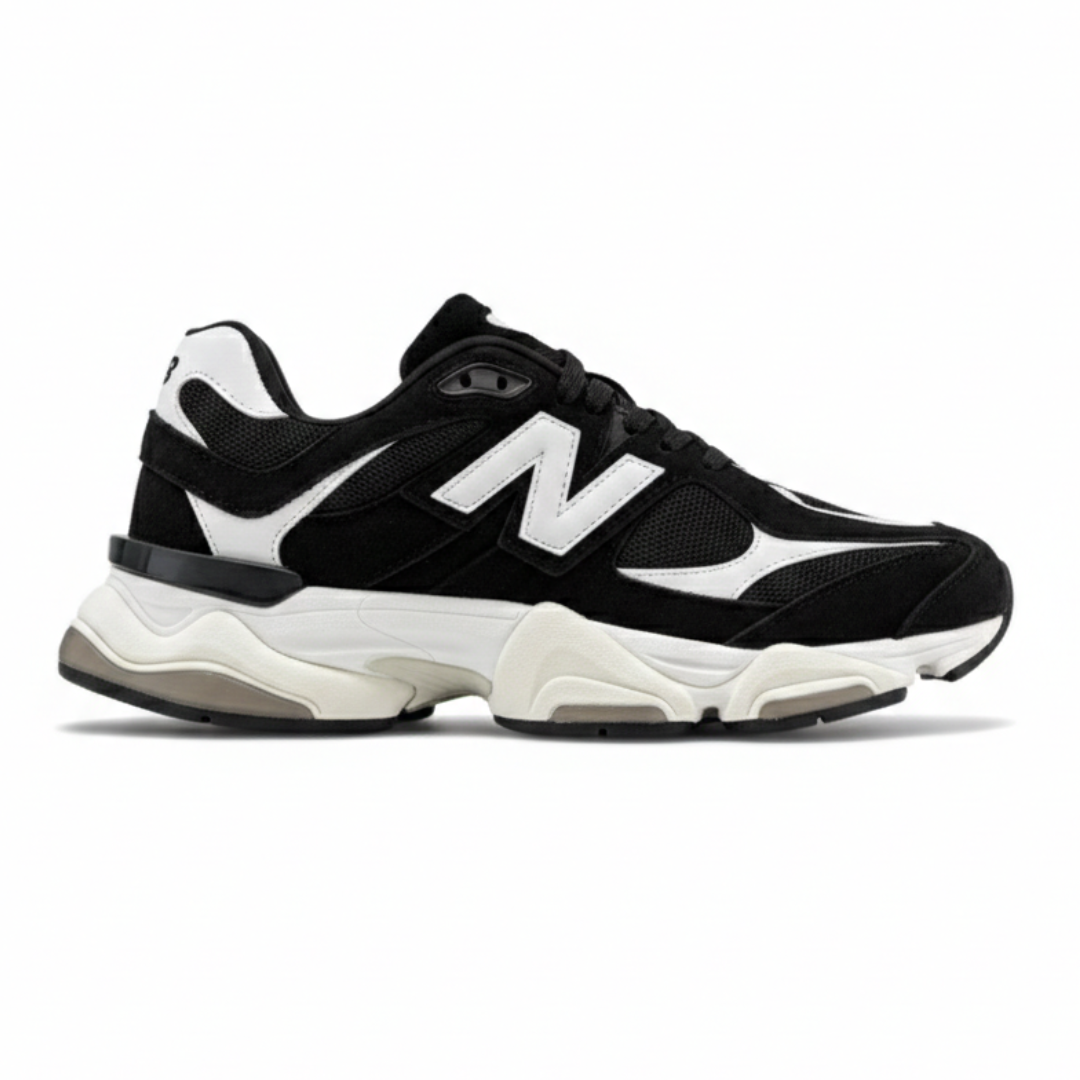 Tênis New Balance 9060 – Couro Ligitino Preto Branco