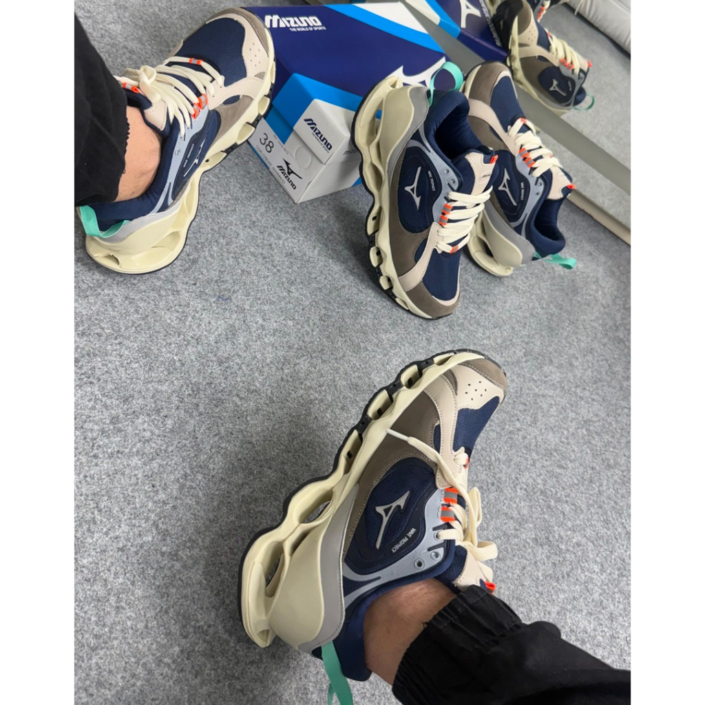 Tênis Mizuno Wave Beta 2 –  Bege Marinho