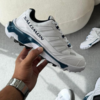 Tênis Salomon – Branco/Marinho Performance e Estilo em Alto Nível