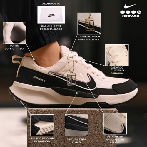 Tênis Nike Air Max Super Luxo Preto/Creme