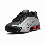 Tênis Nike R4 – Preto/Cinza-Vermelho Linha Premium