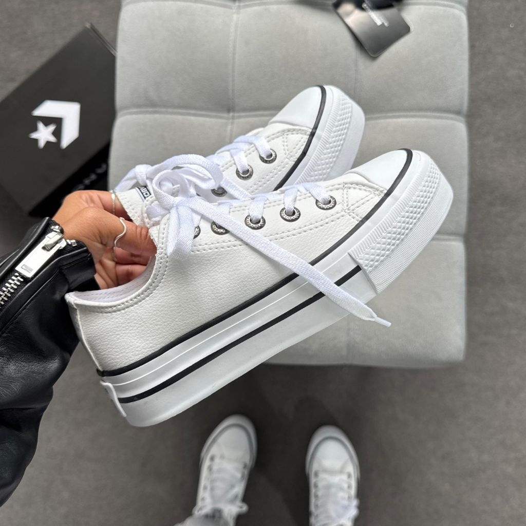 Tênis All Star Plataforma Branco Pu