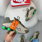Tênis Nike R4 – Bege/Verde Militar Linha Premium