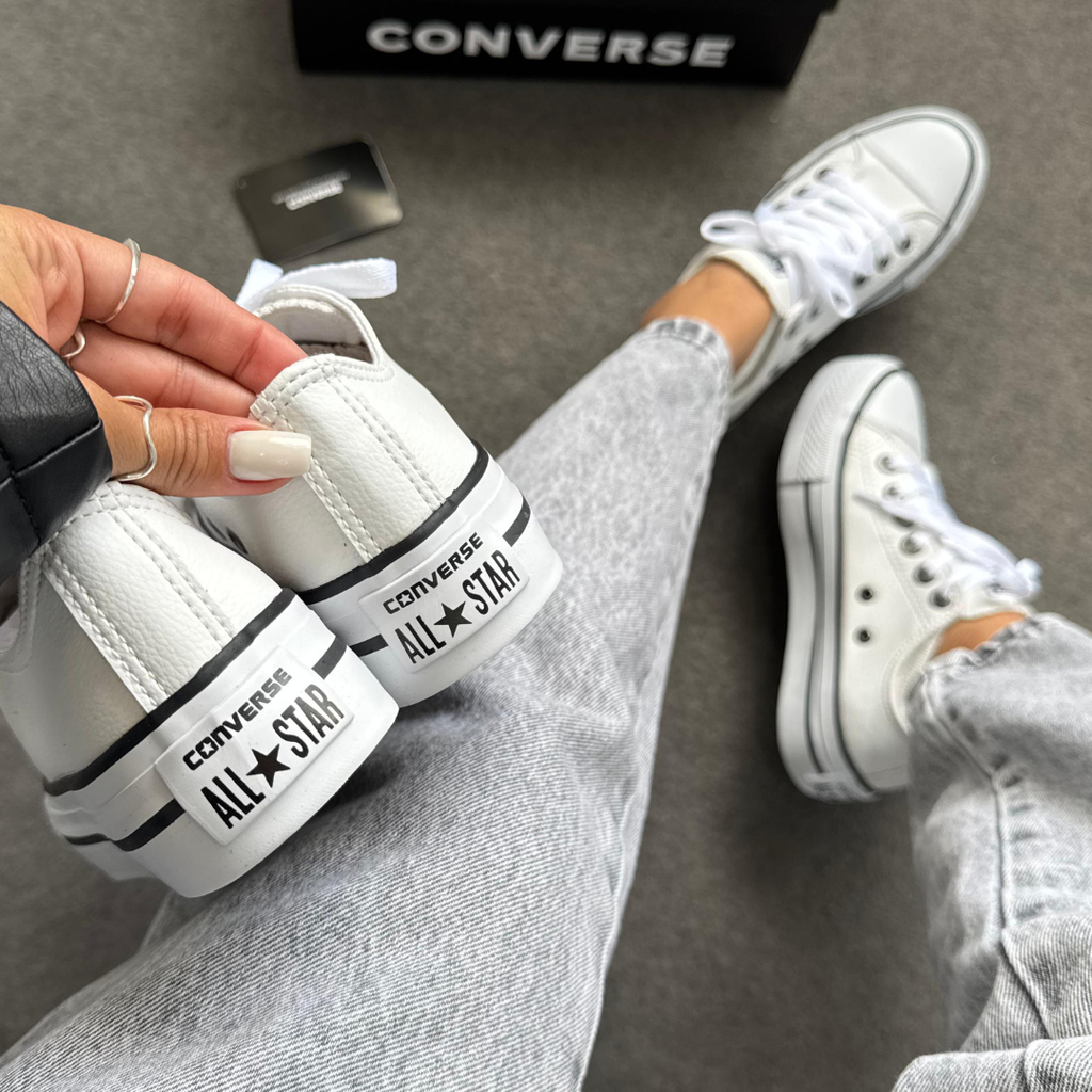 Tênis All Star Plataforma Branco Pu