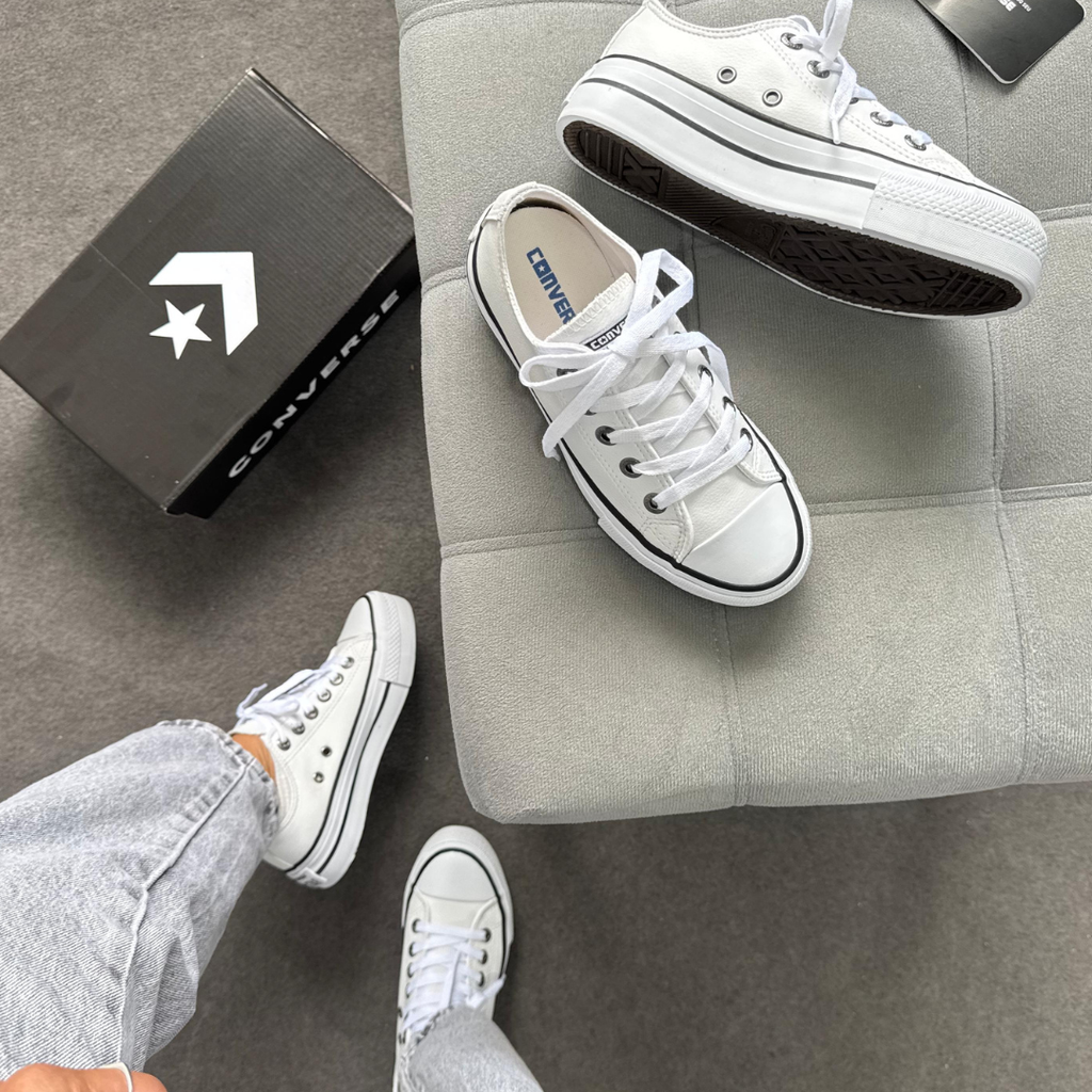 Tênis All Star Plataforma Branco Pu