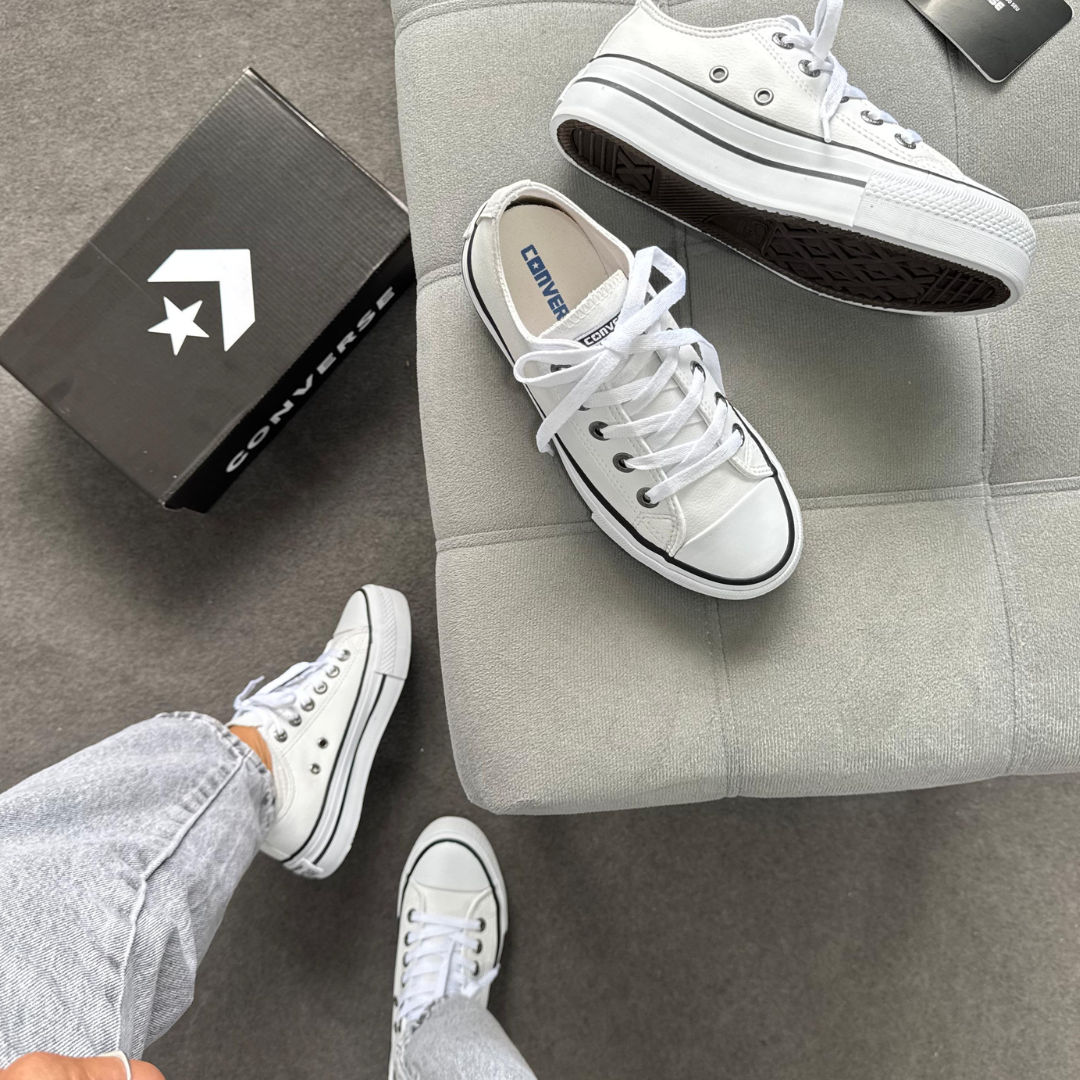 Tênis All Star Plataforma Branco Pu