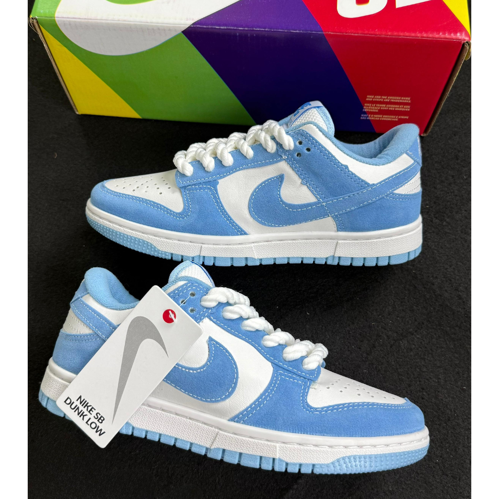 Tênis Nike Dunk Branco Azul Unissex