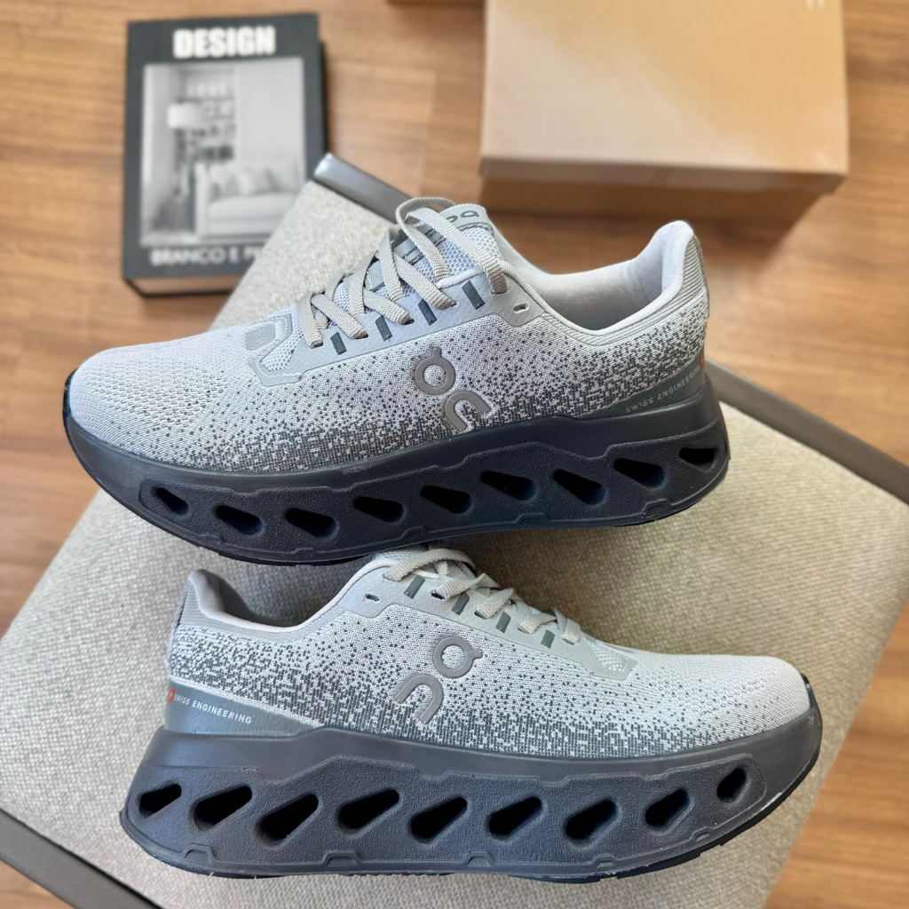 Tênis On Cloudsurfer 7 – Premium Super Confortável Cinza Grafite